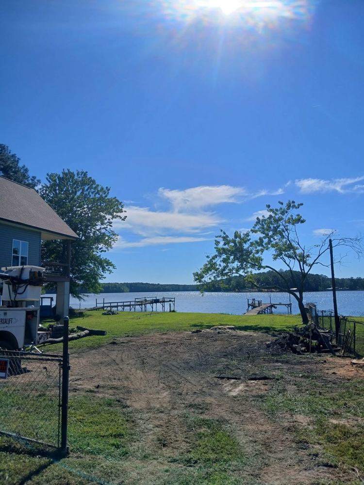 A lake lot with a clear view to the water and docks